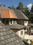Metal roof and composition shingles