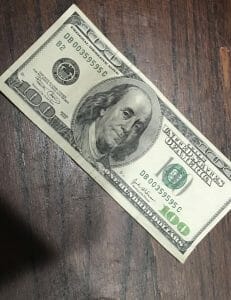 A $100 bill