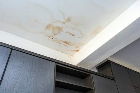 water stains on ceiling caused by roof leak Colorado Springs, CO